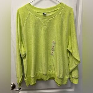 NWT Old Navy Bright Green Women's Sweatshirt Size XL